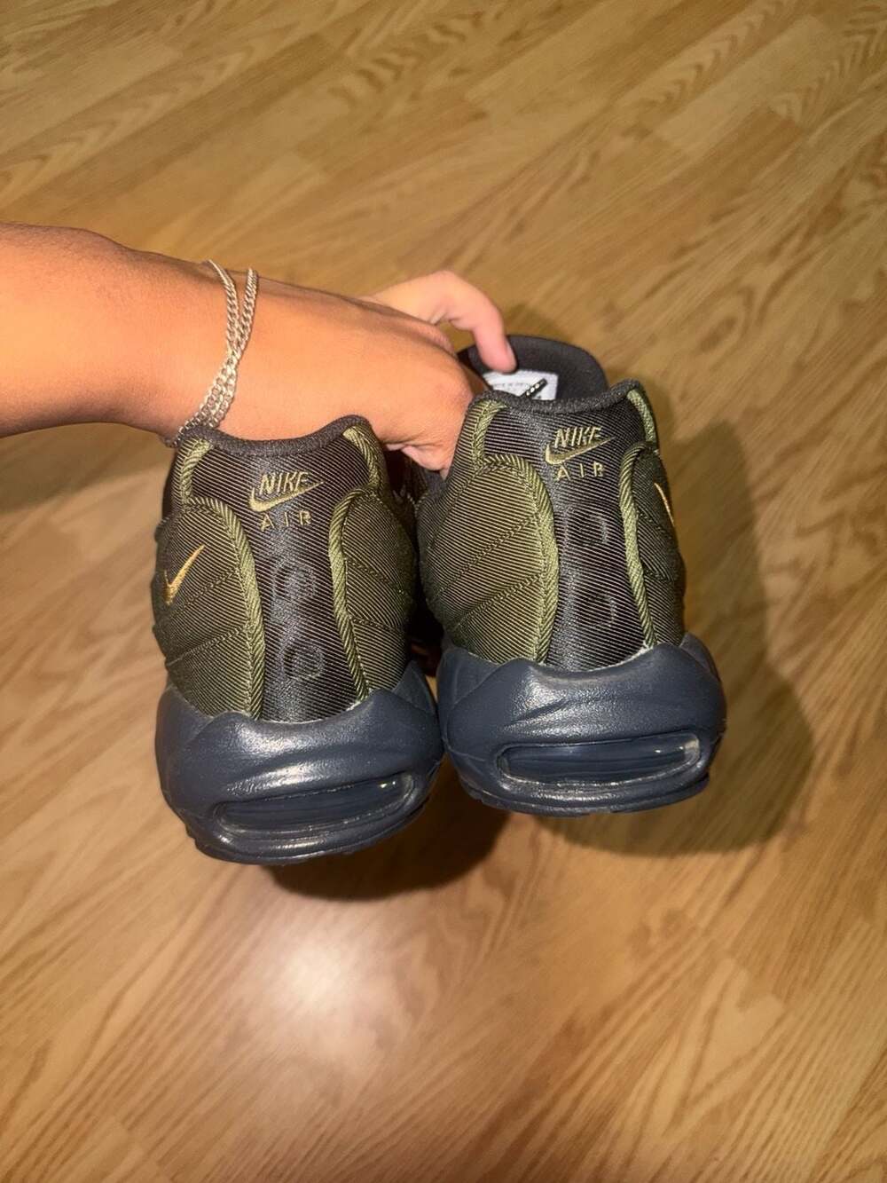 Nike Air Max 95 Dark Green (NIKE BY YOU CUSTOM) SZ 13M ‼️SHIP NEXT DAY‼️NO BOX - Picture 5 of 9